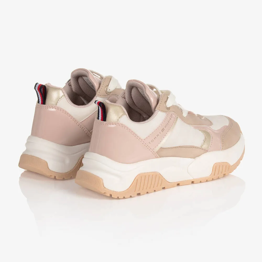 Girls Pink & Beige Trainers