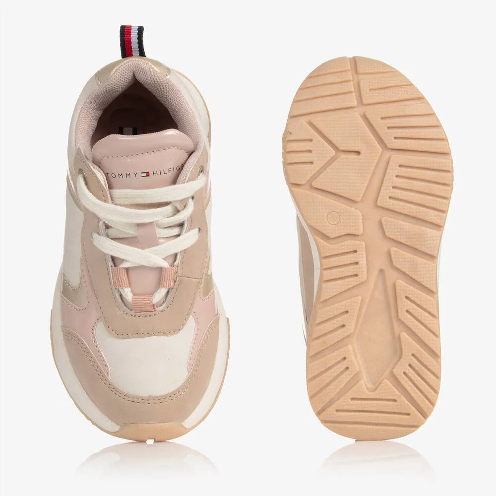 Girls Pink & Beige Trainers