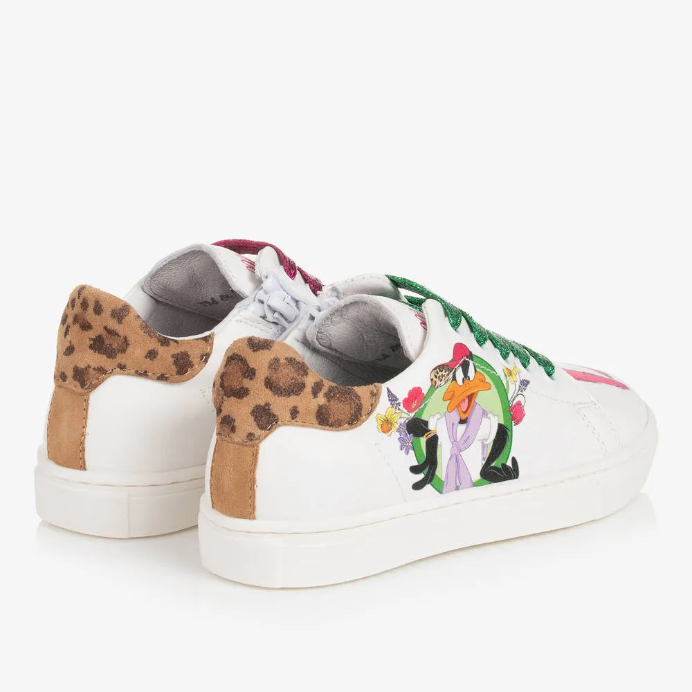 Girls White Looney Tunes Trainers