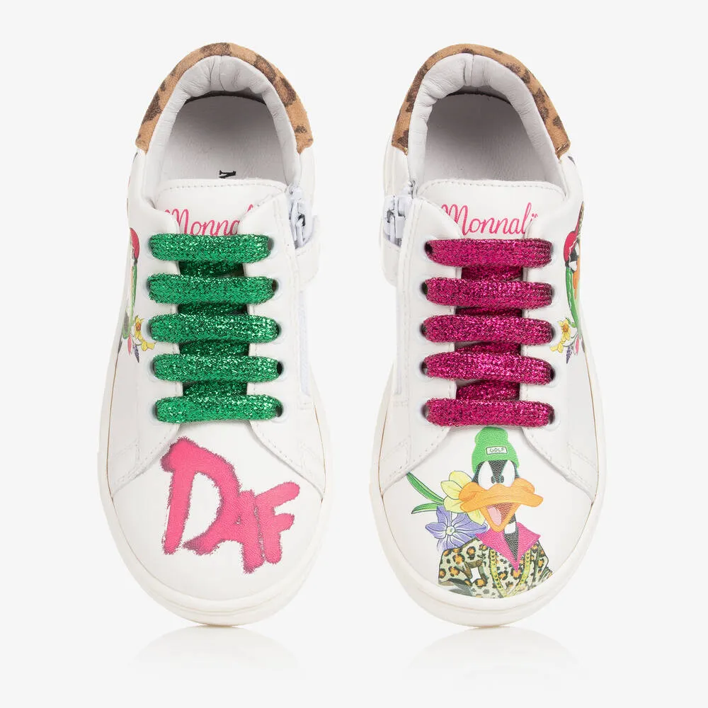 Girls White Looney Tunes Trainers