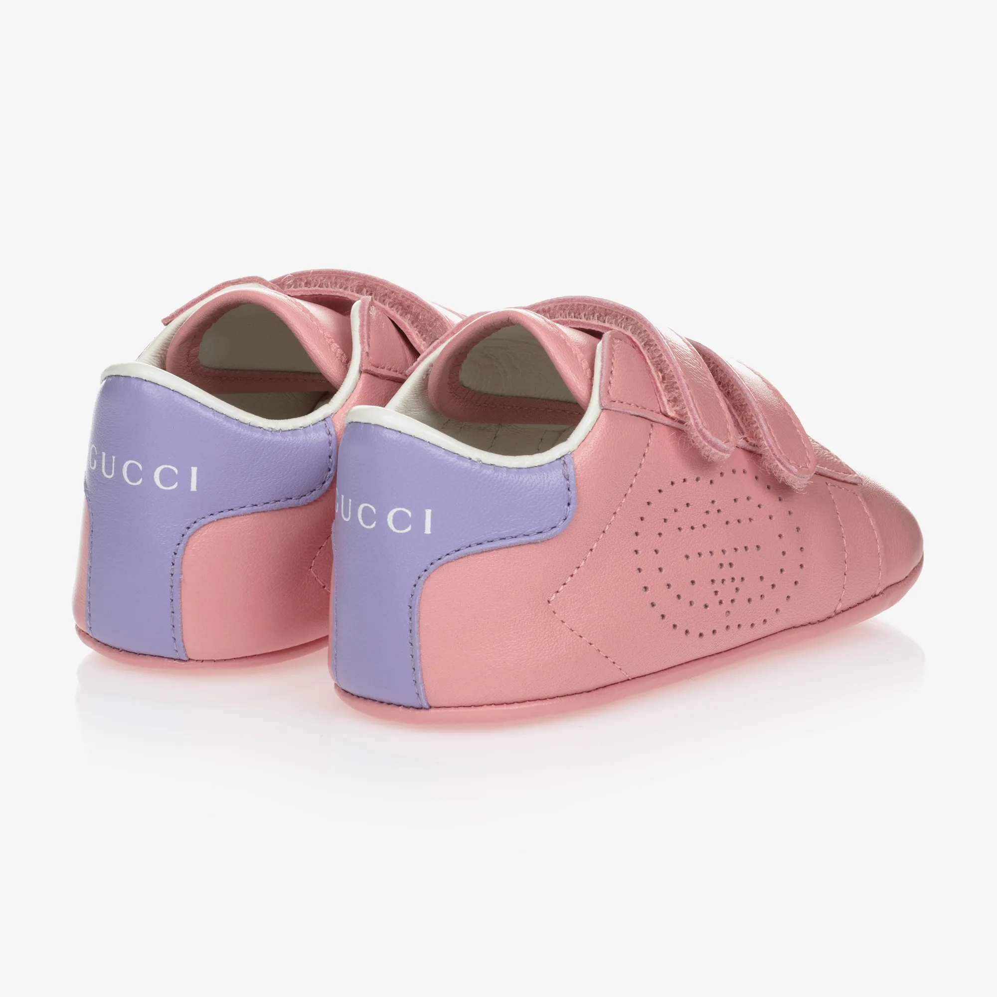 Pink Leather Baby Trainers 