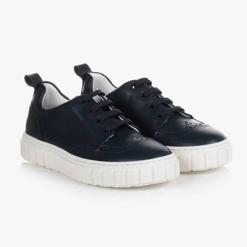 Teen Boys Blue Brogue Trainers