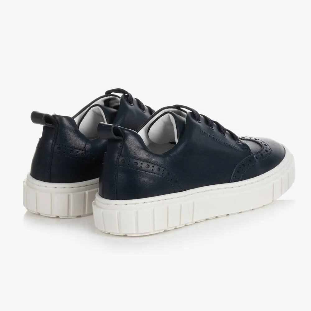 Teen Boys Blue Brogue Trainers